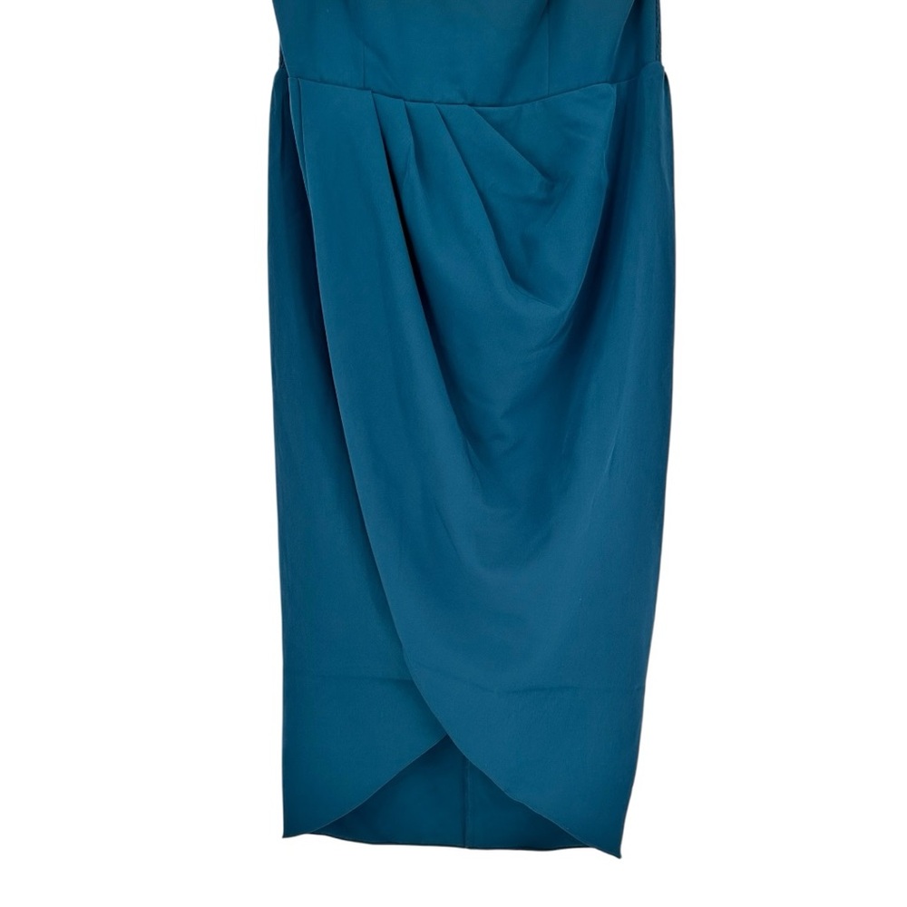 City Chic Sassy V Midi Dress in Emerald size S/16 Notch V Neck Adjustable Straps - Picture 6 of 14
